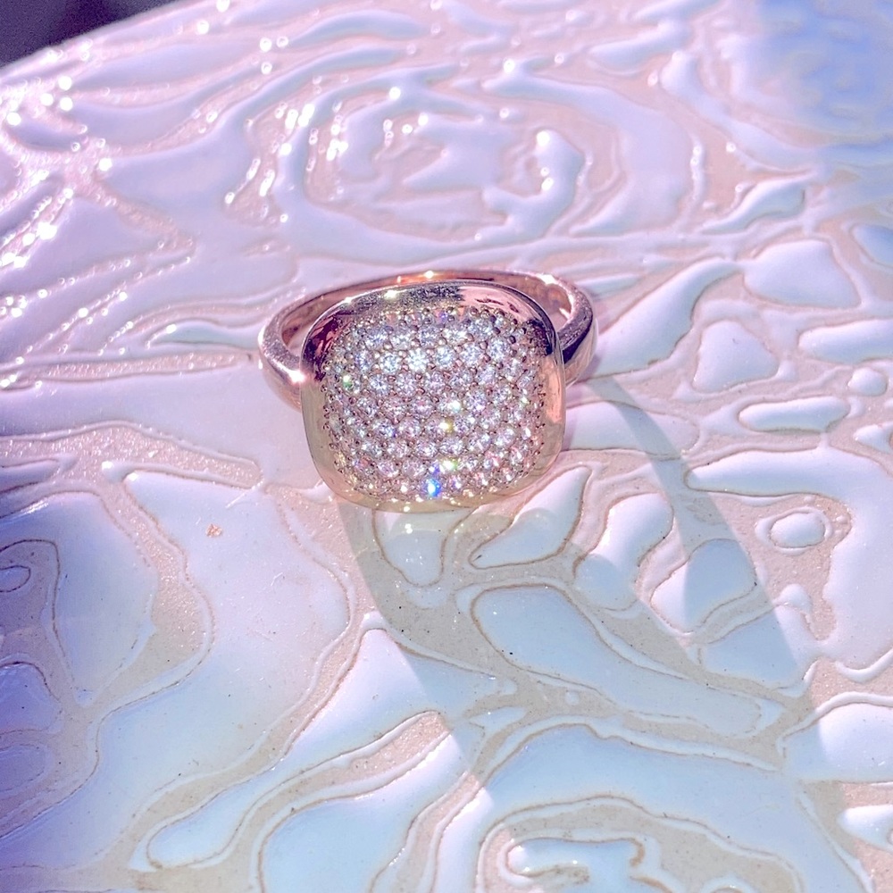 Rose Gold over Sterling Silver Size 9 Ring